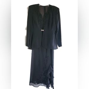 COPY - R&M RICHARDS 2 PC. BEADED GOWN